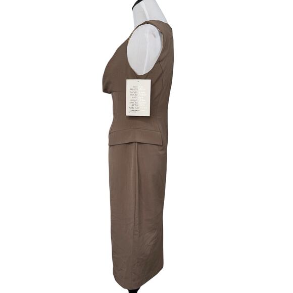 Boston Proper NWT Sleeveless Cowl neck Sheath Dress Sz 8 - Picture 3 of 8